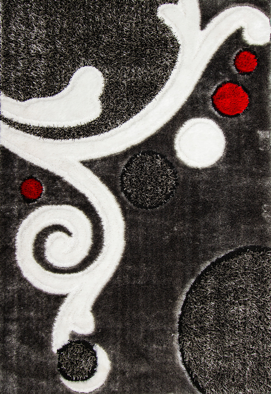 Butterfly Shag Area Rug - BS1063GY