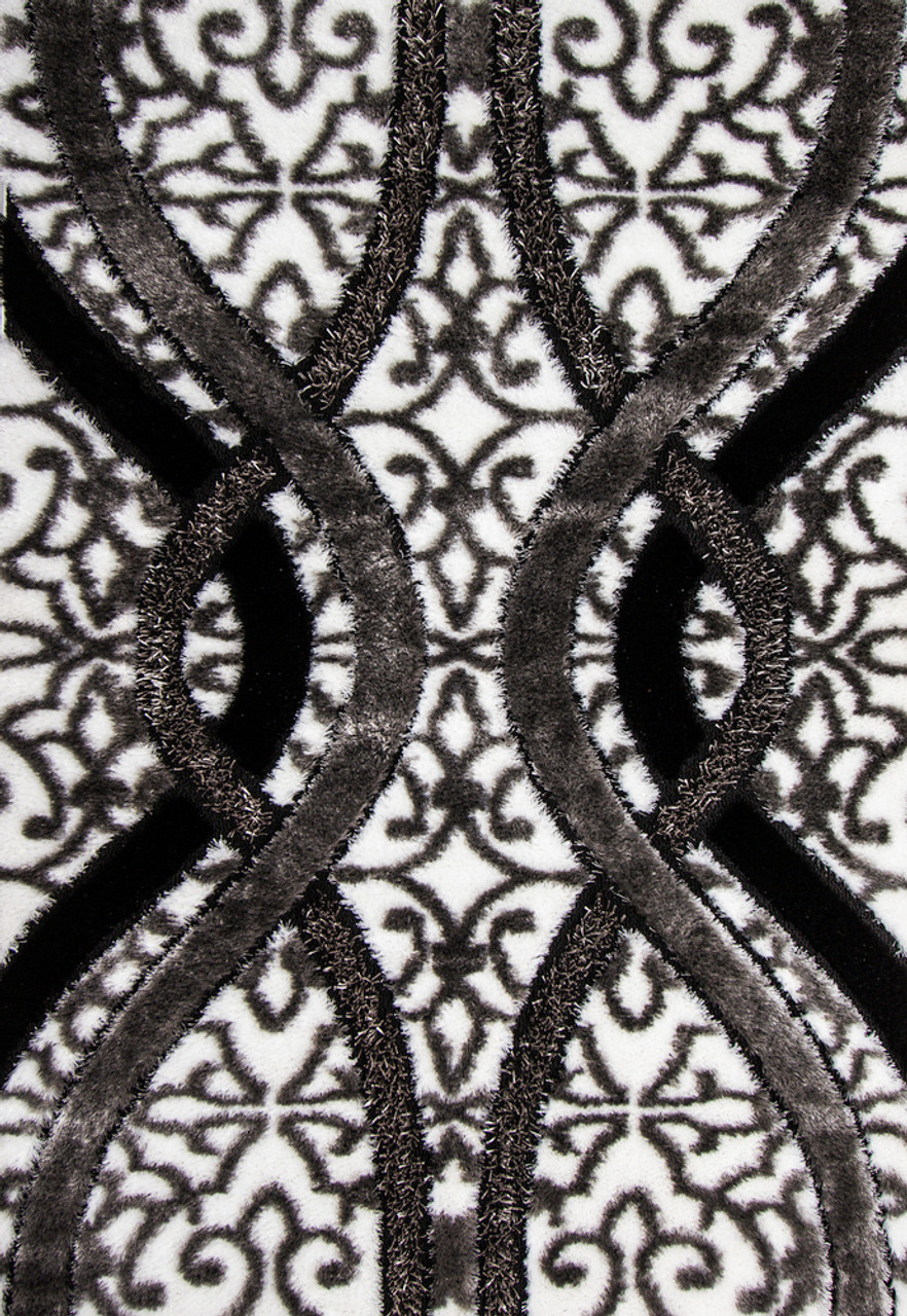 Butterfly Shag Area Rug - BS2249WH